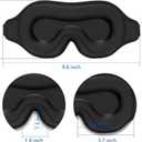 Sleep Mask 100% Light Blocking Eye Mask for Sleeping 3D Memory Foam Eye Covers with Adjustable Strap Night Blindfold for Men Women Black