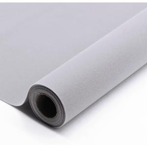 Light Grey Large Size Self Adhesive Soft Velvet Drawer Liner DIY Fabric Felt Liner for Drawers Jewelry Box Felt Lining Art & Crafts Display Cabinet Shelf Covering 24x117 Inches