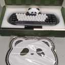 YUNZII C68 Panda Wireless Mechanical Gaming Keyboard, 68 Keys Cute Layout with PBT Keycaps,RGB Backlit, Hot Swappable,Creamy Switches,BT5.0/2.4G/Wired for Win/Mac(Black,Panda Switch)