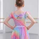 Mecceos Girls Ballet Leotard with Removable Skirt Dance Dress for Ballet Class Recital Practice
