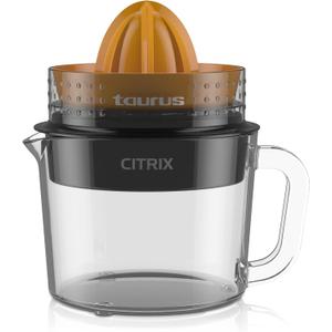Citrus Juicer with 2 Interchangeable Cones, Premium Glass Container, Easy-to-Clean, Compact Design, Perfect for Limes, Oranges, and Lemons - Durable, Hygienic, and Versatile for Everyday Use