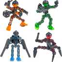 Zing Klikbot, Complete Set of 4 Poseable Action Figures with Weapons, Translucent, Create Stop Motion Animation, for Ages 6 and Up (Series 3 Guardians)