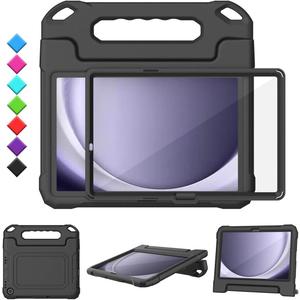 Kids Case for Samsung Galaxy Tab A9 Plus 11" Tablet, Built-in Screen Protector, Shockproof Handle Stand Protective Cover for Samsung Galaxy Tab A9+ 11 Inch 2023(SM-X210/X216/X218), Black