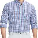 Izod Men's Performance Comfort Long Sleeve Shirt (X-Large, Allure Checker)
