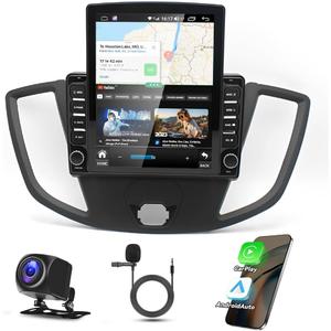 9.7" Android 13 Car Stereo for Ford Transit 2013-2019, for Ford Transit Custom 2014-2019 Double Din Touchscreen Radio with w/Carplay & Android Auto Bluetooth WiFi GPS Navigation AHD Camera Mic, 2+32G