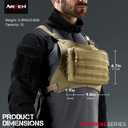 Outdoor Tactical Chest Bag for Men Sports Rig Vest with Pouch Phone Adjustable EDC Travel Pack (XXXL)