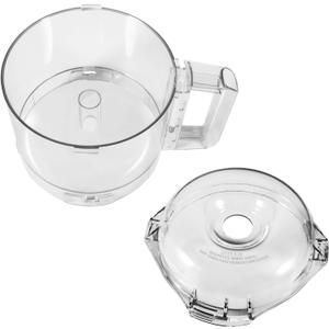 112203 Food Processor Cutter Bowl and 106458S Bowl Lid for Robot Coupe R2B R2N 3 Quart Clear Cutter Bowl