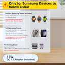 Wireless Charger for Samsung/Android, 6 in 1 Phone Nightstand Charging Station Charger with Alarm Clock/Night Light for Samsung S25/S24/S23 Ultra/Buds3 Pro, Watch Charger for Galaxy Watch 7/6/5-Black