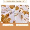 Romanstile Fall Rectangle Tablecloth 60 x 84 Inch,Thanksgiving Autumn Harvest Orange Maple Leaf Table Cloths, Stain Resistant Farmhouse Table Cover for Thanksgiving Holiday Dinner Party