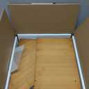 Corner Bamboo Bread Box for Kitchen Counter Large Capacity Rustic Bread Storage Container with Wavy Arcylic Transparent Door Vintage Storage for Homemade Bread (Brown)