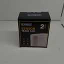 ELPHECO Automatic Motion Sensor Trash Can - 2 Gallon Slimline for Bathroom, Bedroom, Kitchen, Office - White with Gold Trim