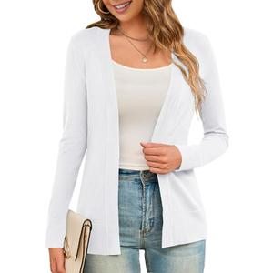 LIENRIDY Women's Cardigans Lightweight Long Sleeve Open Front Sweater Cardigan, S
