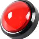 Arcade Buttons EG STARTS 100mm Big Dome Convex Type LED Lit Illuminated Push Button for Arcade Machine Video Games Parts & Red DC 12V