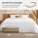 Bedsure King Size Comforter Set, Prewashed Bedding White