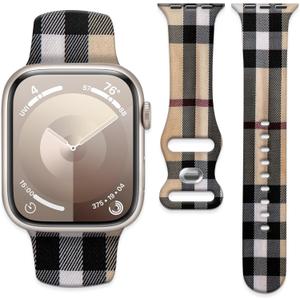 Watch Band Compatible with Apple Watch 38mm 40mm 41mm 42mm 44mm 45mm Soft Silicone Wristbands Replacement Strap with Classic Clasp for iWatch Series SE 8 7 6 5 4 3 2 1 Utral for Women