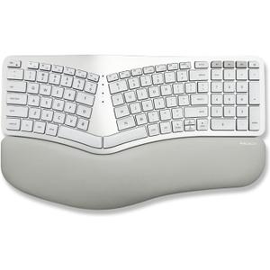 Macally Backlit Bluetooth Ergonomic Keyboard for Mac - Type Comfortably Longer - Compatible Wireless Apple Keyboard for MacBook Pro/Air, iMac (100-Key MacOS Layout) - Rechargeable Split Ergo