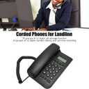 Corded Phone, Wired Landline Desktop House Phone with Speaker for Business, Caller ID/Callback, Desktop Landline Phone Hands Calling for Home Office Hotel(Black)