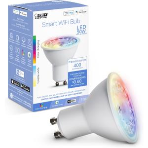 Feit Electric 50-Watt Equivalent MR16 Alexa Google Siri Smart RGBW LED Light Bulb White