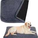 Faux Fur Dog Bed Covers  Ultra Soft Rose Velvet, Removable & Washable, Cozy & Durable,Large Pet Bed Cover Only (No Filling)  Gray, (Rose Velvet Dark Gray, 36" L x 24" W x 4" Th)