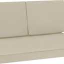 Favoyard Outdoor Loveseat Cushion Set 46 x 26 Inch Waterproof & 3-Year Fade Resistant Patio Furniture Cushions with Removable Cover, Ties and Hidden Zipper for Sofa Bench Couch Pads Set of 3, Beige