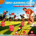 IDEATRY 6 Hole Lawn Golf Game with Adjustable Clubs, Carry Bag for Outdoor