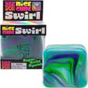 Schylling NeeDoh Nice Cube Swirl - Sensory Toy with a Super Solid Squish - Unique, Swirling Color Blend - Ages 3 and Up - Blue/Green; One Cube Per Pack