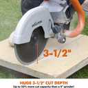 Evolution R230DCT - 9 in Concrete Saw (Circular, Angle Grinder, Cut Off Saw) - 15A Motor, No Gas - 3-1/2 In Cut - Incl Diamond Masonry Blade