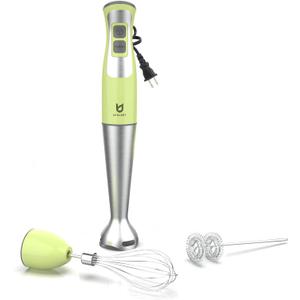 Immersion Hand Blender, UTALENT 3-in-1 8-Speed Stick Blender with Milk Frother, Egg Whisk for Coffee Milk Foam, Puree Baby Food, Smoothies, Sauces and Soups - Green