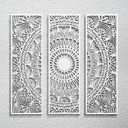 Blulu 3pcs Mandala Wall Art Carved Wood Wall Art Floral Aesthetic Wooden Plaque Set Wood Carving Decor Farmhouse Modern Cutout Plaque for Home Bathroom Decoration(15.8 x 5.1 Inch,White)