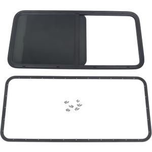 labwork 48inch W x 22inch H RV Horizontal Slide Window Suitable for Camper Cargo Trailer - Tempered Glass with Screen DOT Certified