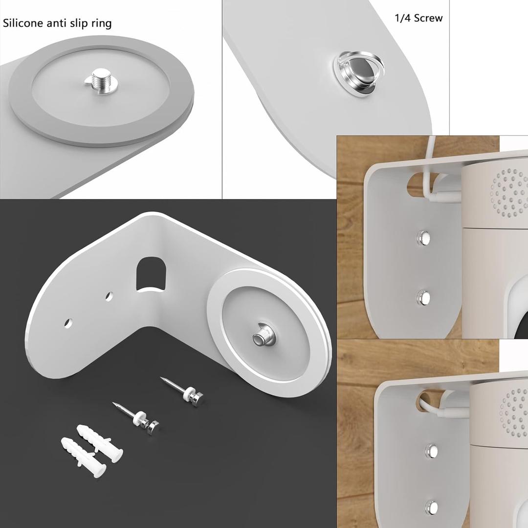 2 Pack Metal Wall Mount Compatible with Eufy Security Indoor Cam E220 and Eufy P24, Provide Better Viewing Angles
