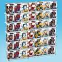 2 x BOHOIDEE 7 Layers Clear Display Shelves for Funko Bitty Pop, Acrylic Figure Display Stand Toys Stand for Mini Collectible Toys(4 Pack)