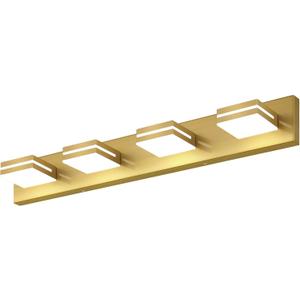 SineRise LED Modern Bathroom Vanity Light Fixtures (4-Light, 30-Inch, Dimmable),Brass Modern Acrylic Bathroom Wall Lighting Fixtures Over Mirror (Cool White 6000K)