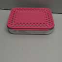 LunchBots Large Cinco Stainless Steel Lunch Container - Five Section Design Holds a Variety of Foods - Metal Bento Box - Dishwasher Safe - Stainless Lid -Pink Dots