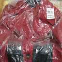 London Fog Women's Plus Size Double Breasted Peacoat With Scarf Red , 2X