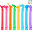 JOYIN 32 Pack Bubbles Party Favors for Kids, 8 Colors Dinosaur Mini Bubble Wands, Goodie Bag Stuffers, Treasure Box Toys, Classroom Prizes for Boys Girls