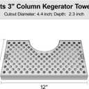 Kegerator Beer Drip Tray with Non-Slip Rubber Pad, Keg bar drip tray for 3 inch beer tower beverage dispenser Stainless Steel Spill Pan without Drain
