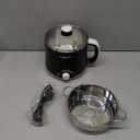 Dezin Hot Pot Electric with Steamer, Rapid Noodles Cooker, Stainless Steel Electric Pot 1.6 Liter, Perfect for Ramen, Egg, Dumpling, Soup, Oatmeal with Temperature Control and Keep Warm Function (1.7 Quarts)