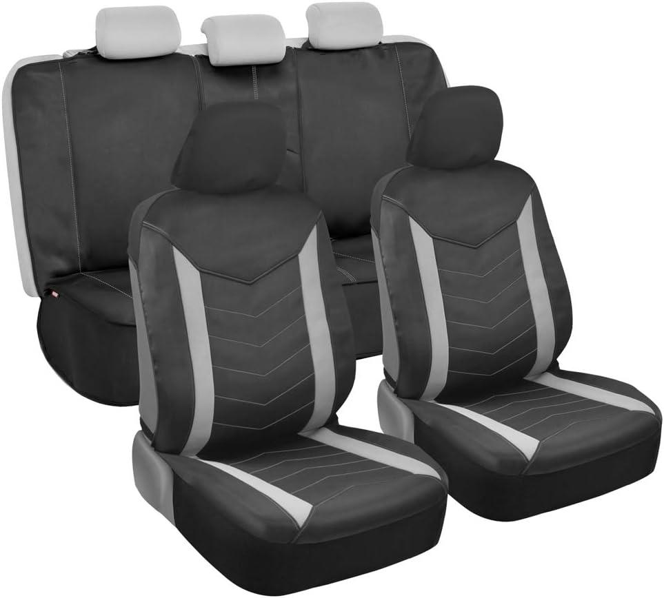Motor Trend SpillGuard Car Seat Covers Full Set Waterproof  Neoprene Seat Protectors with Split Rear Bench, for Auto Truck Van and SUV