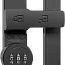 ETEKJOY Flip Latch Lock with Combination 90/180 Degree Sliding/Swinging Door Lock Latch Bolt for Gate Barn Garage Shed Window Cabinet 3-Digit Password Keyless (180 Degree, Black)