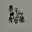 Copper Creek CZ2610XBK-AB Mid-Century Modern Entrance Handleset in Antique Brass with Ball Knob Interior