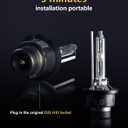 D2S HID Bulbs 6000K Cool White, 35W High/Low Beam D2S Bulb Replacement - Pack of 2 | 3200LM Super Bright HID Bulbs IP67 Waterproof, Night Driving Safety for City Commuters