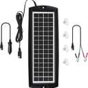 Sunway Solar Car Battery Trickle Charger & Maintainer 5W Solar Panel Power 12V Charger kit Portable Waterproof for Automotive RV Marine Boat Truck Motorcycle Trailer Tractor Powersports Snowmobiles