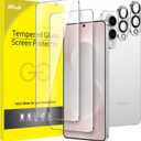 JETech Screen Protector for Samsung Galaxy S25 Edge with Camera Lens Protector, Tempered Glass Film, Fingerprint ID Compatible, HD Clear, 2-Pack Each