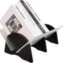 AIM & GGKK Vinyl Record Holder,Record Storage Rack Display Organizer for Albums,Books,Files,Magazines,Easy Assembly