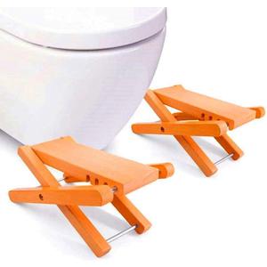 Folding Squatting Stool (1 Pair), Multi-Function Foldable 7-9" Height Squatting Toilet Step Poop Stool,Multi-Function Toilet Stool Portable Step for Adult Home Bathroom