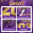 Mocsicka 2026 Graduation Party Backdrop Class of 2026 Purple Gold Glitter Background Congratulations Graduates Party Decoration Banner Photo Booth Props (10x7ft)
