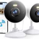 [5G & 2.4G] Indoor/Outdoor Security Camera for Home, Baby/Elder/Dog/Pet Camera with Phone App, Wi-Fi Camera w/Spotlight, Color Night Vision, 2-Way Audio, 24/7, SD/Cloud Storage, Work w/Alexa, 2Pack (5G&2.4GWhite-2Pack)