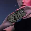 Magnetic for iPhone 15 Plus Case [Compatible with MagSafe] Cute Cool Butterfly Print Pattern Design, Slim Bumper Translucent Matte Protective Case Cover for Women Girls, Black