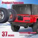 For Wrangler JK Oversize Spare Tire Mount Carrier up to 40 inches Tire Compatible with 2007-2018 Jeep Wrangler JK JKU Unlimited Heavy Duty Rear Wheel Bracket Back Rack Tailgate Holder Lift